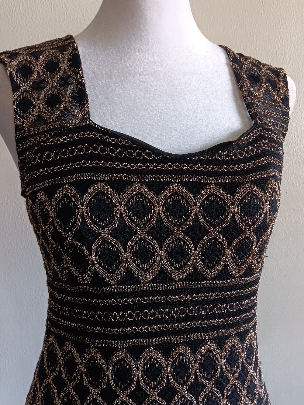 90s Y2K USA Body Central Snug Slip On Sheath Dress Size Medium, 00s Bodycon - Picture 3 of 10